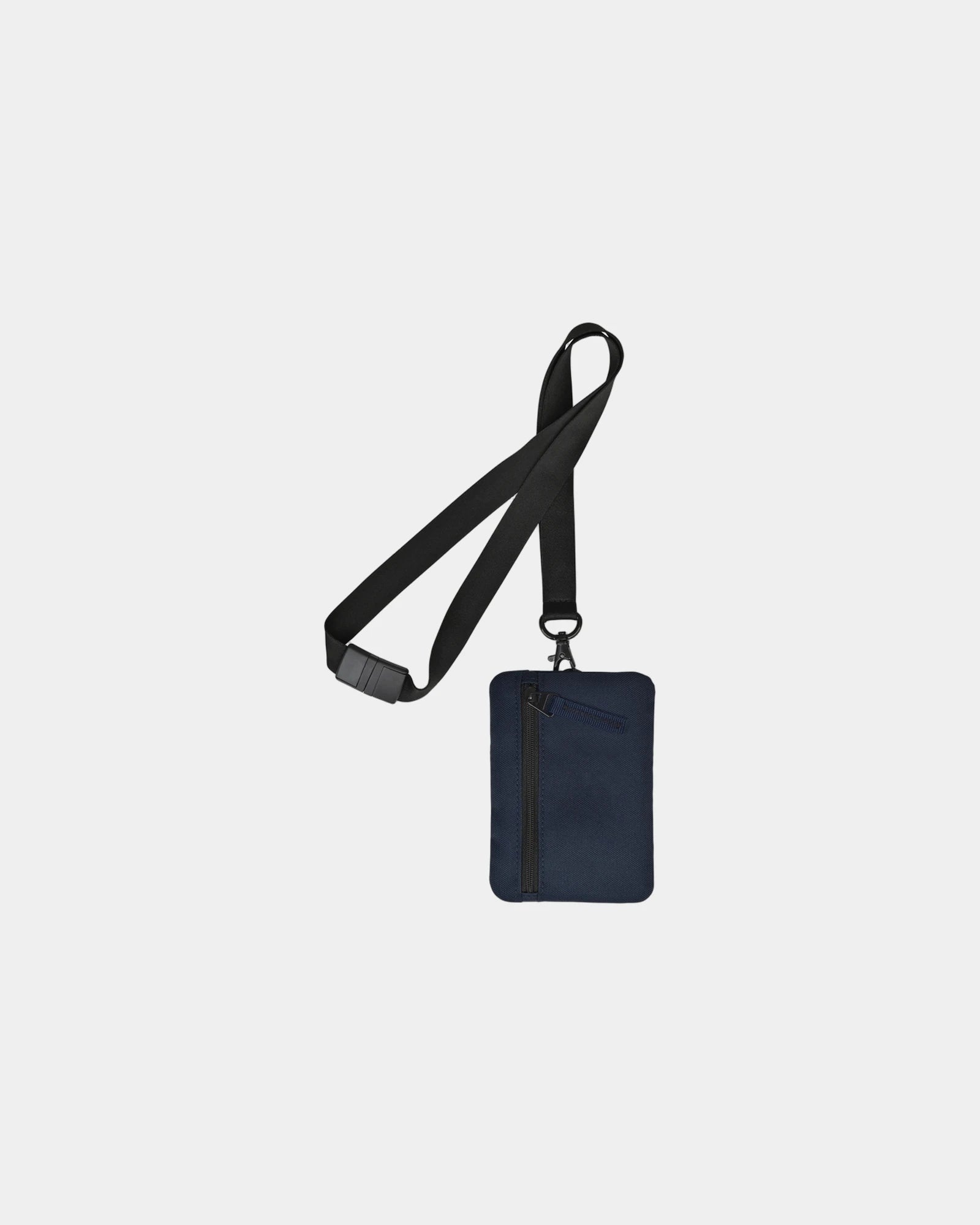 Custom RPET ID pouch lanyard 4 x 5 in pouch - Navy