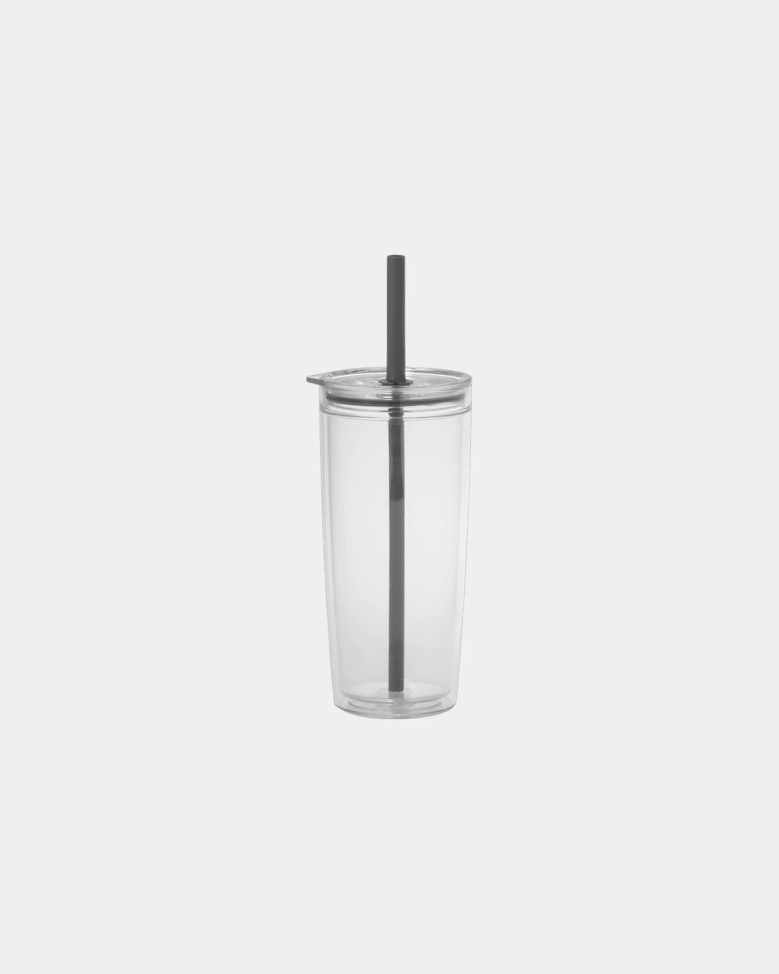 Custom recycled plastic 16 oz straw tumbler - Clear