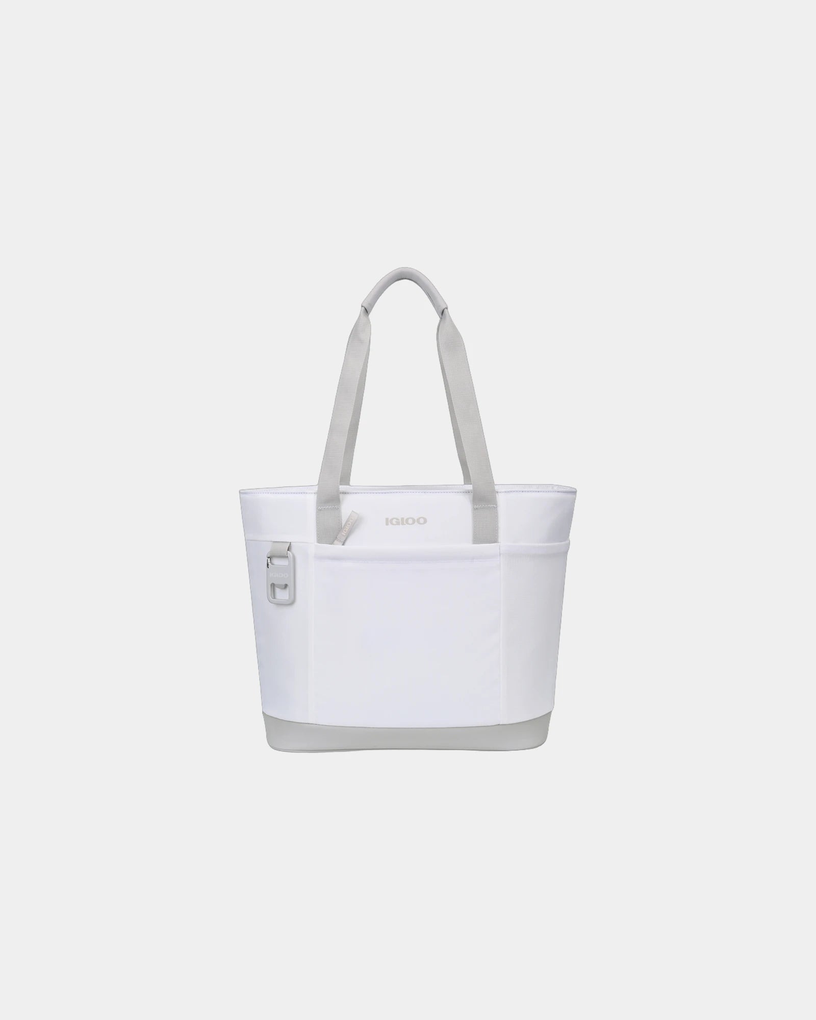 Branded recycled 20-can soft cooler tote bag - Cloud White