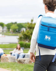 Custom recycled 24-can soft cooler backpack chiller - 7