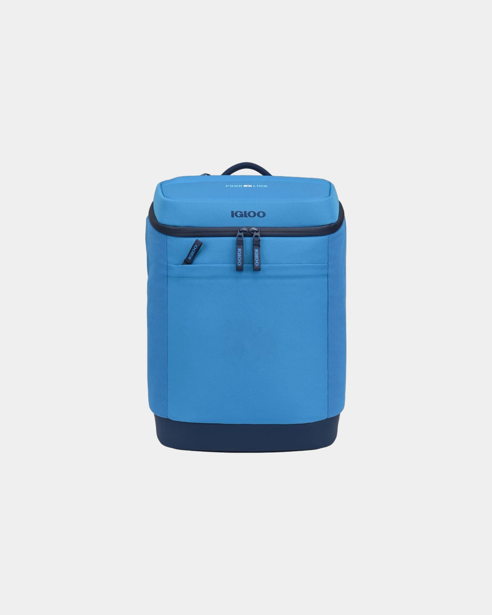 Custom recycled 24-can soft cooler backpack chiller - Brilliant Blue