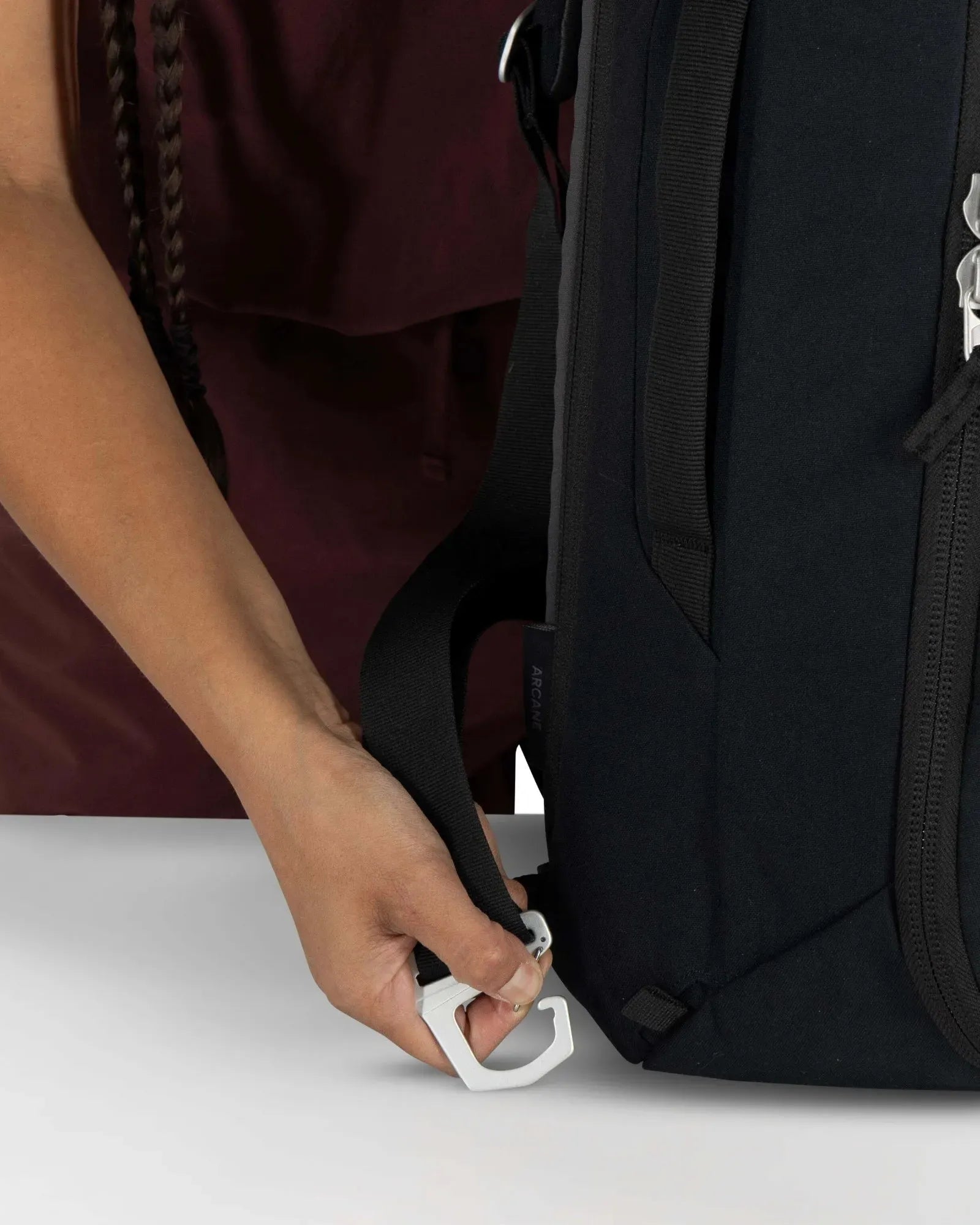 Branded recycled duffel pack with laptop sleeve 16" - 5