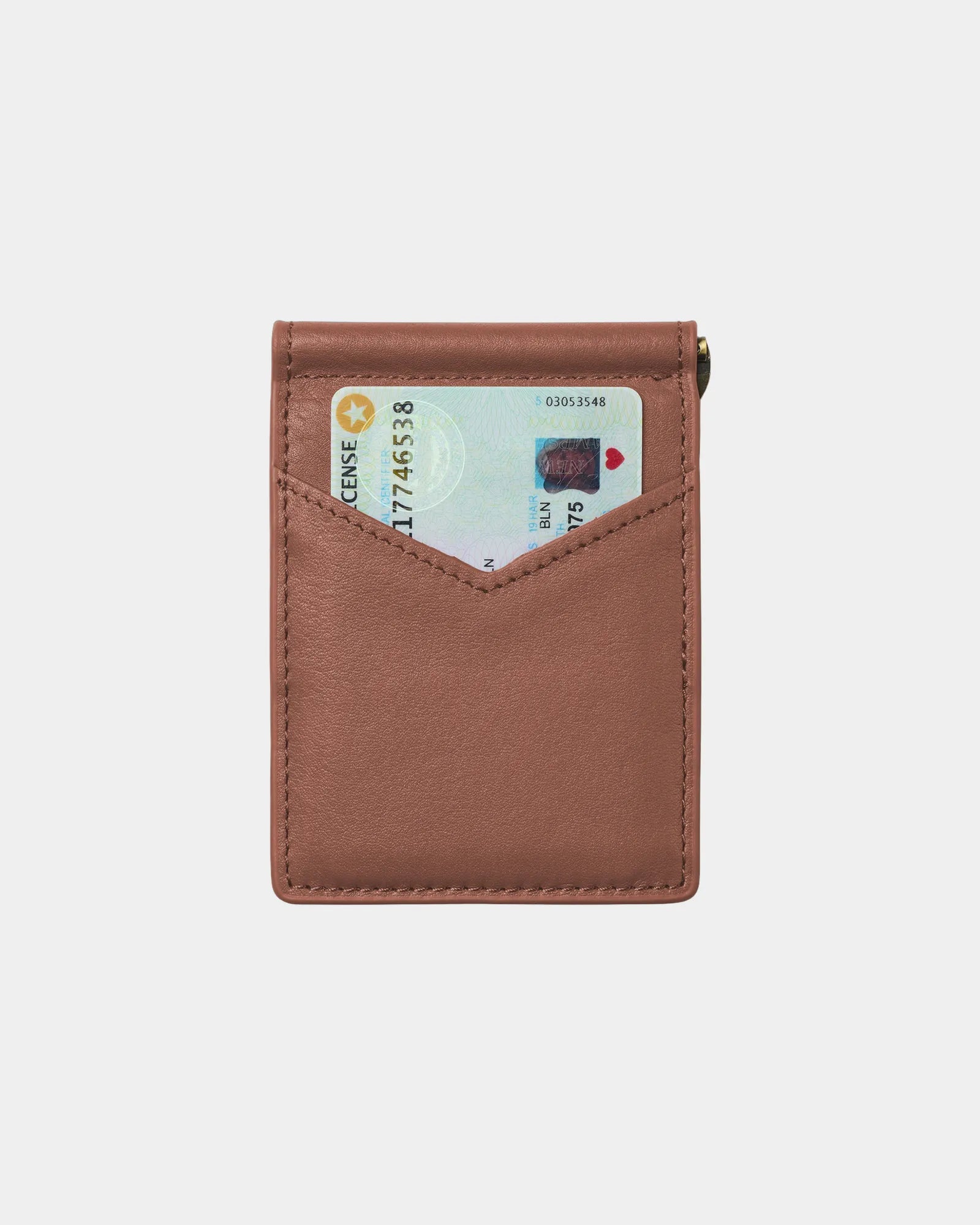 Custom genuine leather folding wallet with ball marker - 7