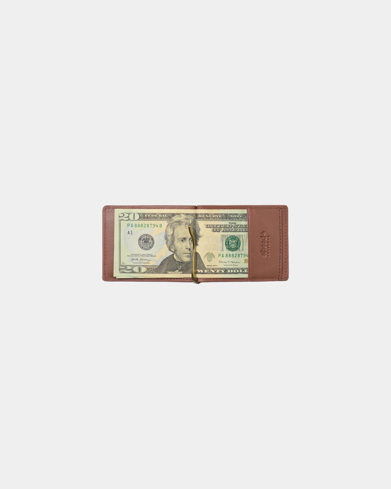 Custom genuine leather folding wallet with ball marker - 6