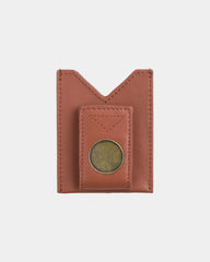 Custom genuine leather credit card holder with ball marker - 2