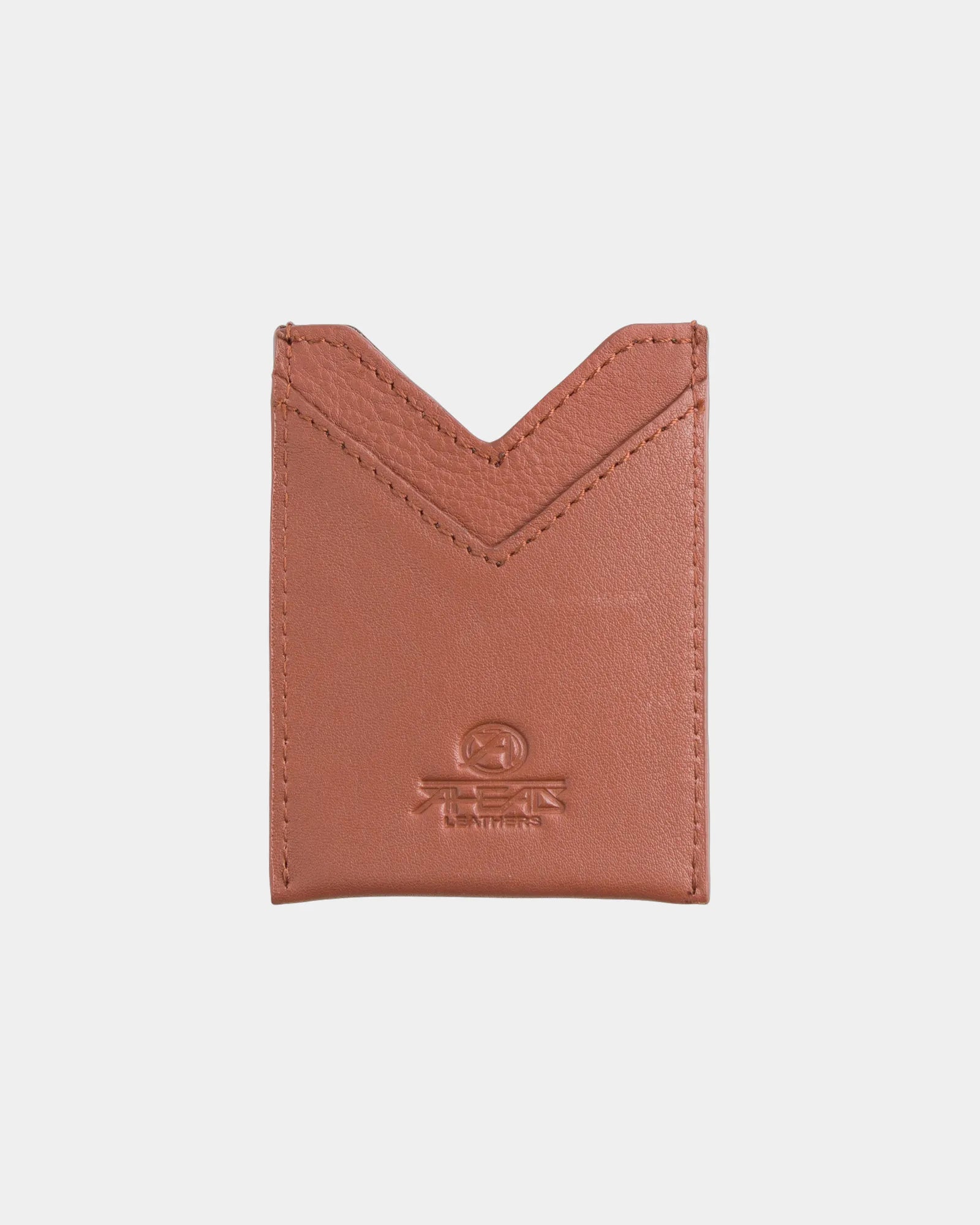 Custom genuine leather credit card holder with ball marker - Brown