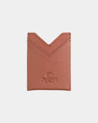 Custom genuine leather credit card holder with ball marker - Brown