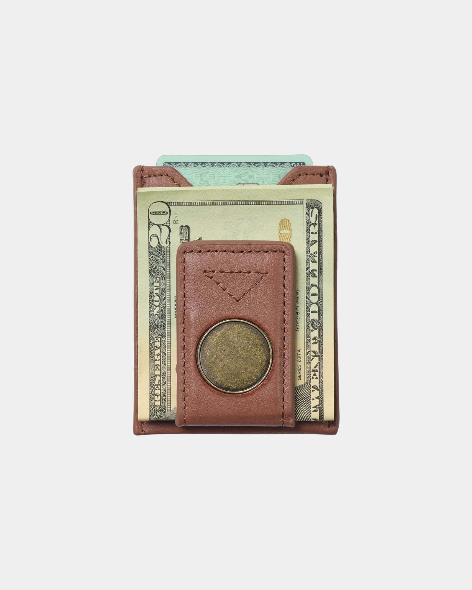 Custom genuine leather credit card holder with ball marker - 4