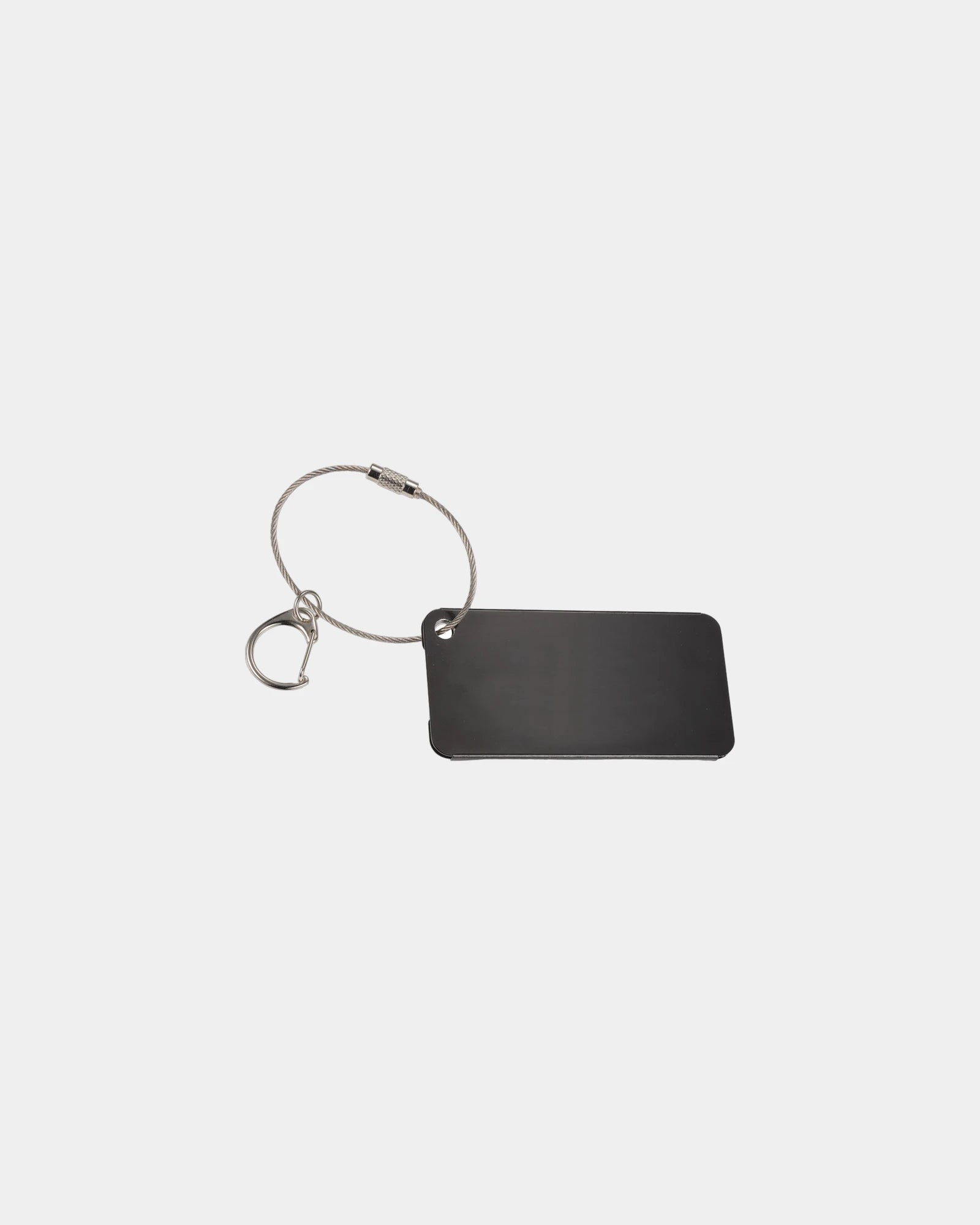 Custom aluminum luggage ID tag 3" x 1.5" - Black (Bk)