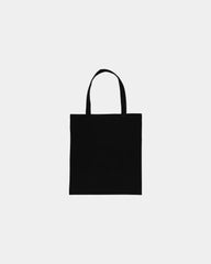 Custom recycled cotton tote bag with bottom panel - Black