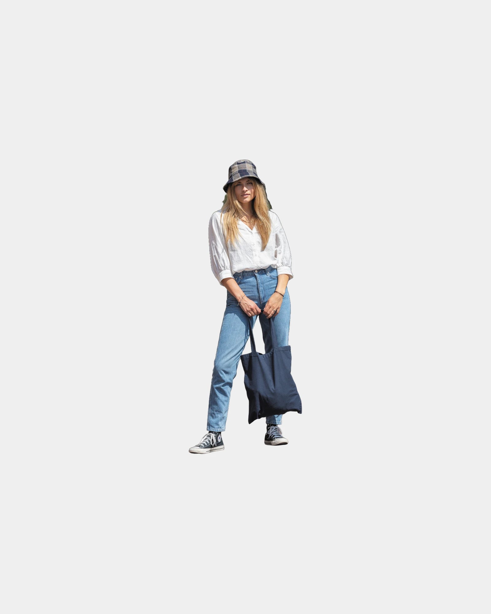 Custom recycled cotton tote bag with bottom panel - 5