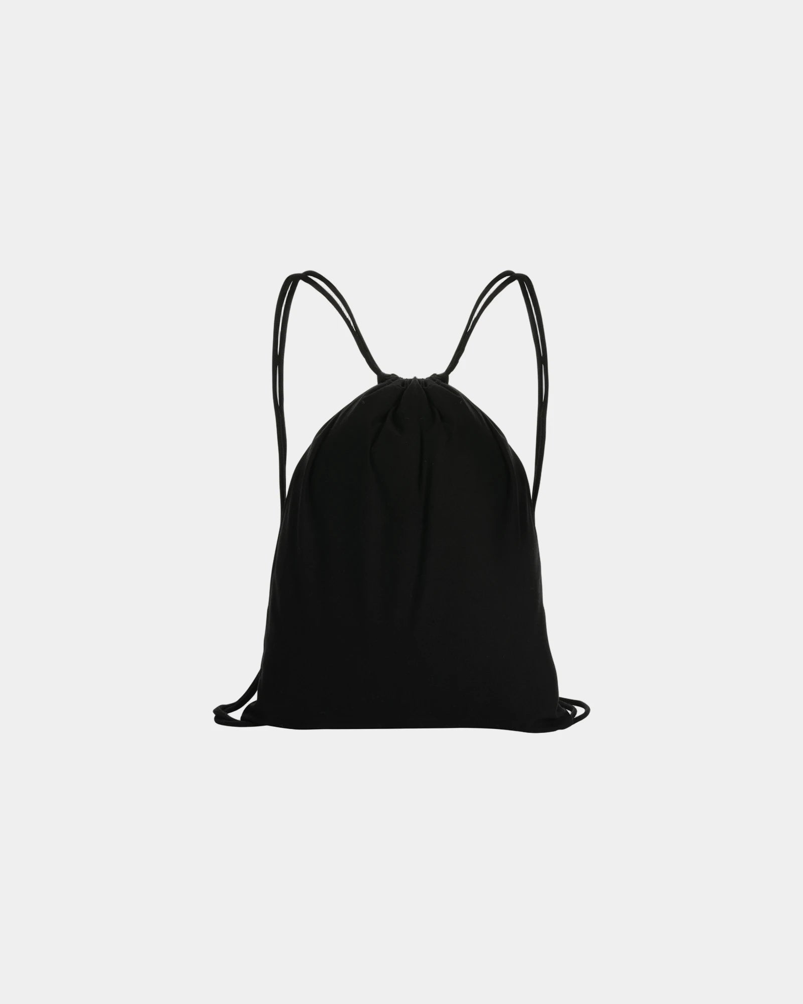 Custom recycled cotton drawstring cinchpack backpack - Black
