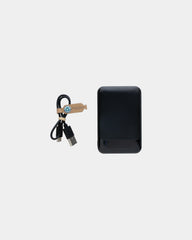 Custom recycled ABS 5,000 mAh power bank - Black