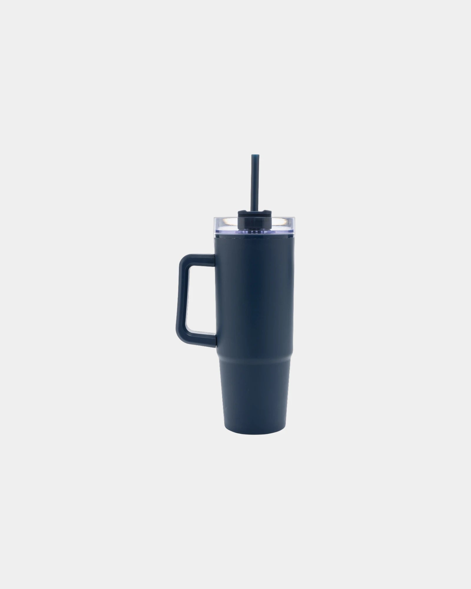 Custom recycled plastic tumbler with handle 30 oz - Navy
