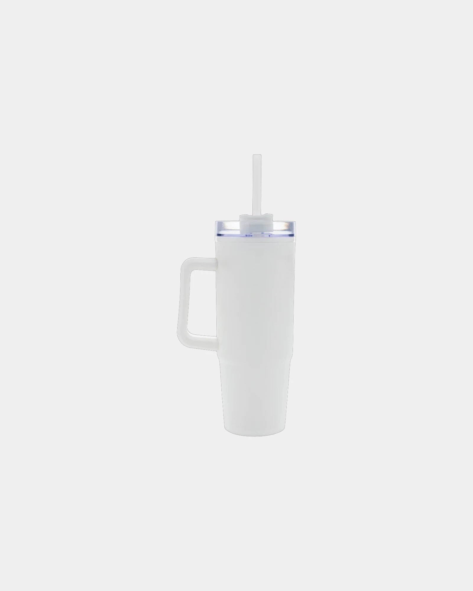 Custom recycled plastic tumbler with handle 30 oz - White