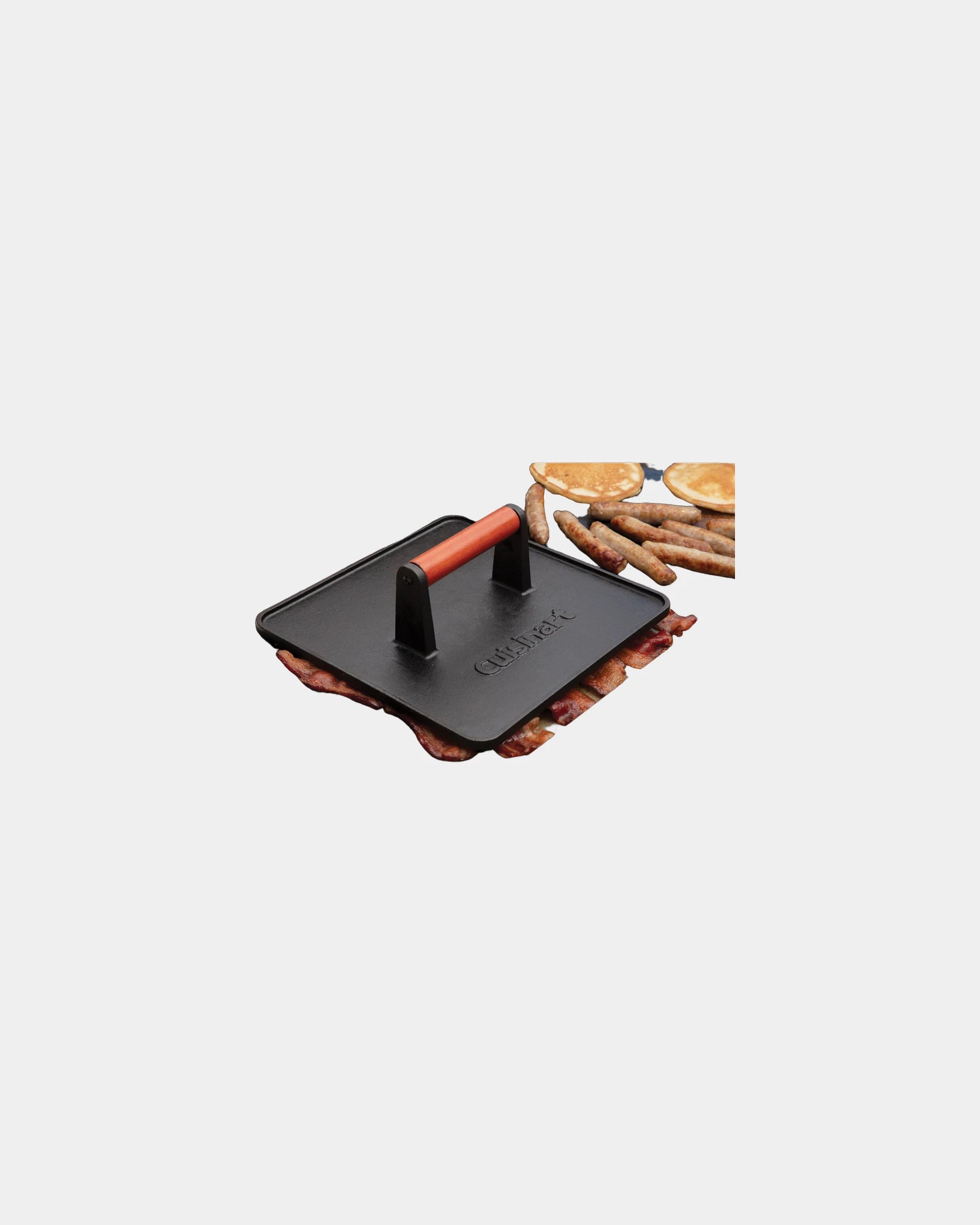 Custom cast iron 10" x 10" griddle press - 6