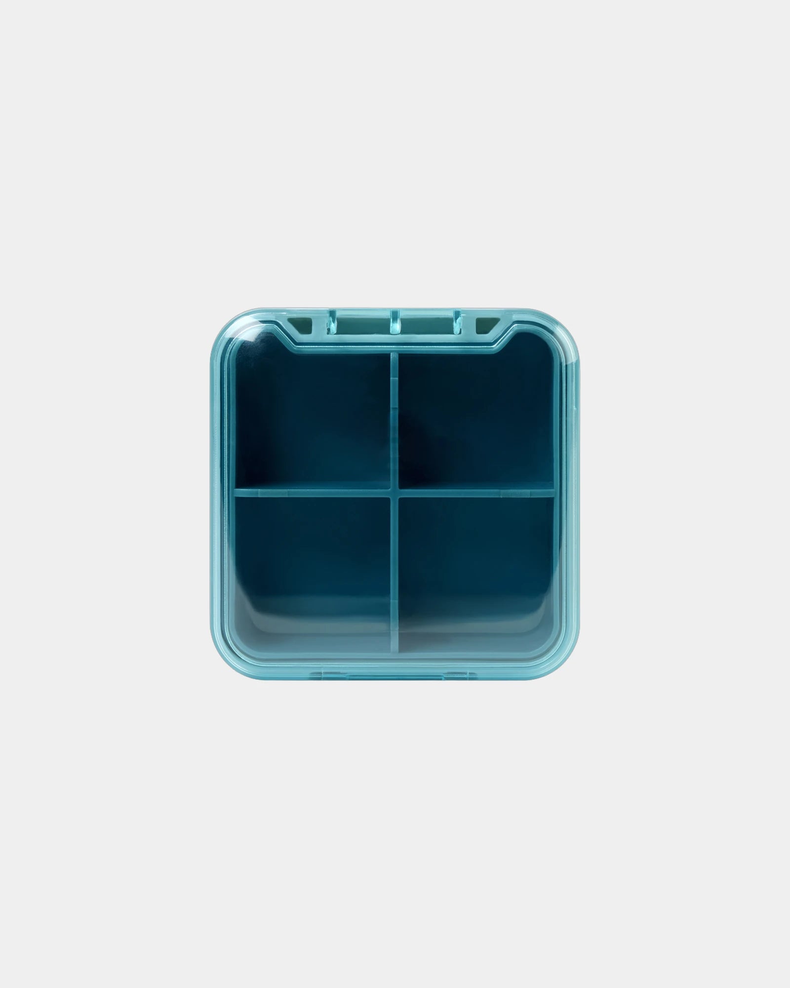 Custom recycled ABS supplement organizer with 4 trays - Teal