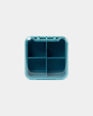 Custom recycled ABS supplement organizer with 4 trays - Teal