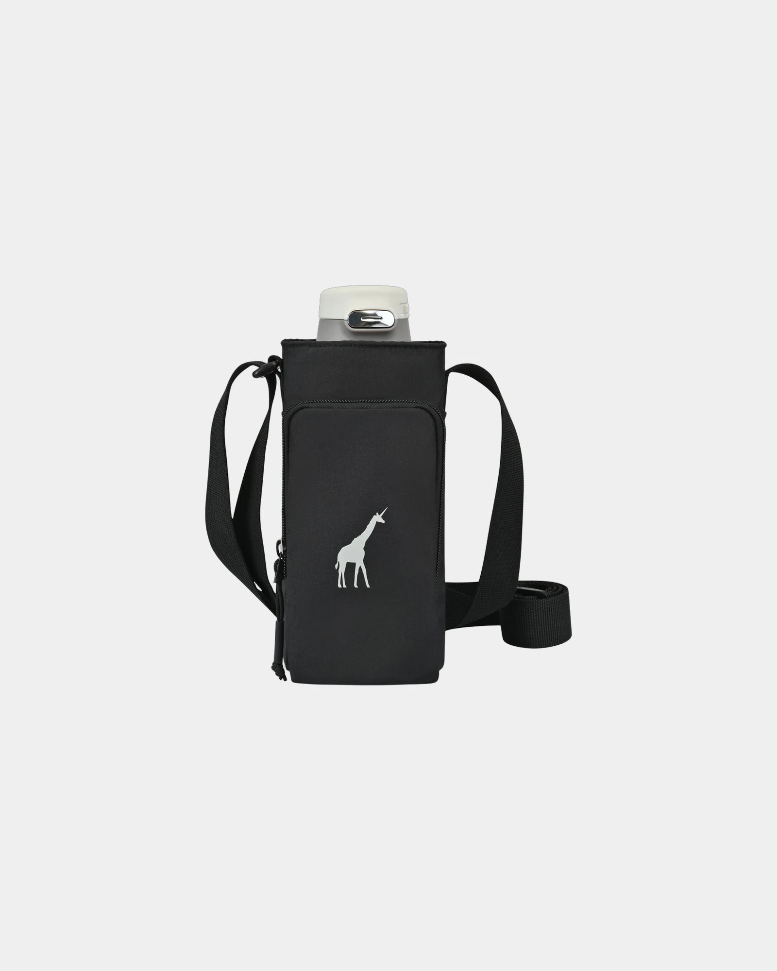 Custom recycled nylon bottle sling with phone pocket - 16