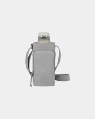 Custom recycled nylon bottle sling with phone pocket - Taupe