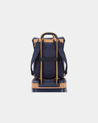 Custom cotton-twill leather backpack with tech pocket - 7