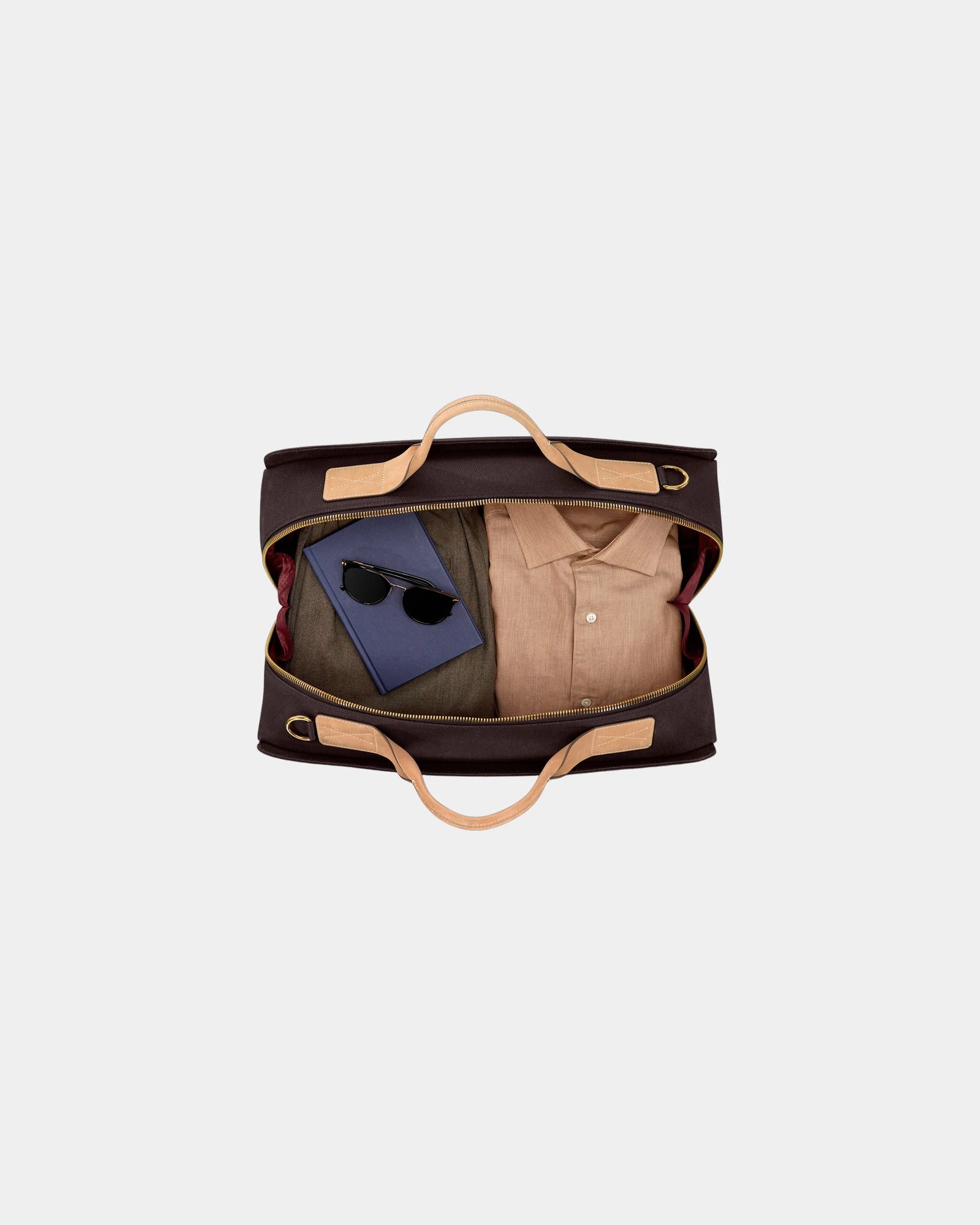 Custom cotton canvas leather weekender duffel bag - 11