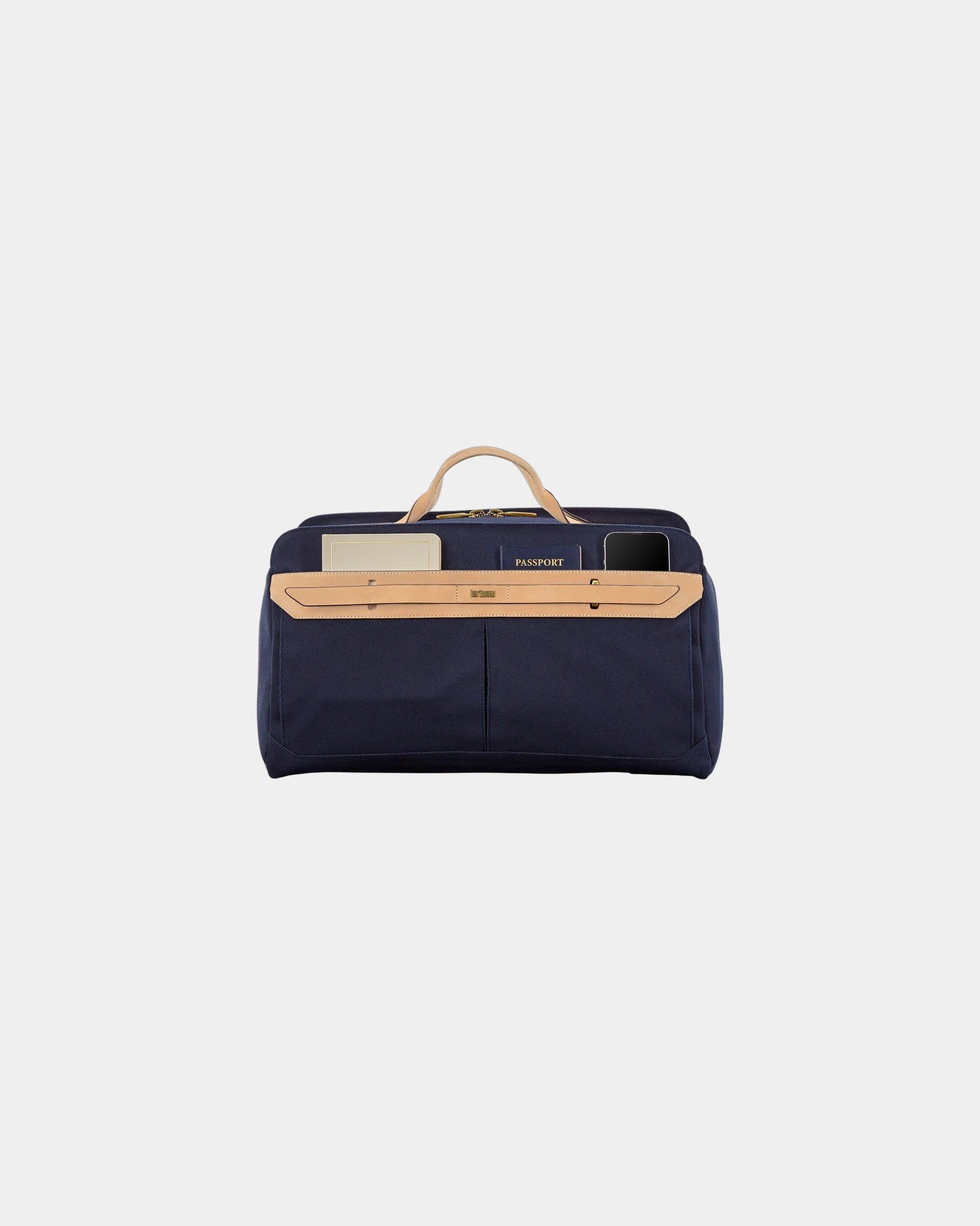 Custom cotton canvas leather weekender duffel bag - 6