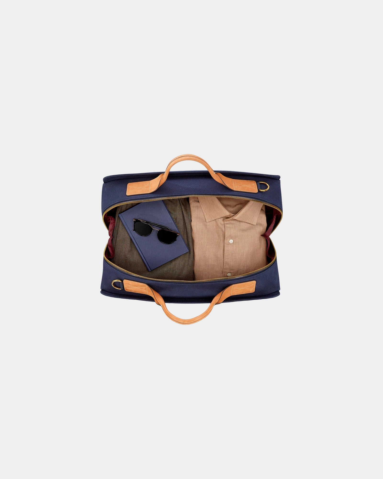 Custom cotton canvas leather weekender duffel bag - 8
