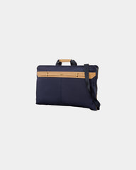 Branded cotton canvas leather trifold garment bag - 1