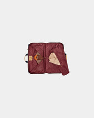Branded cotton canvas leather trifold garment bag - 10