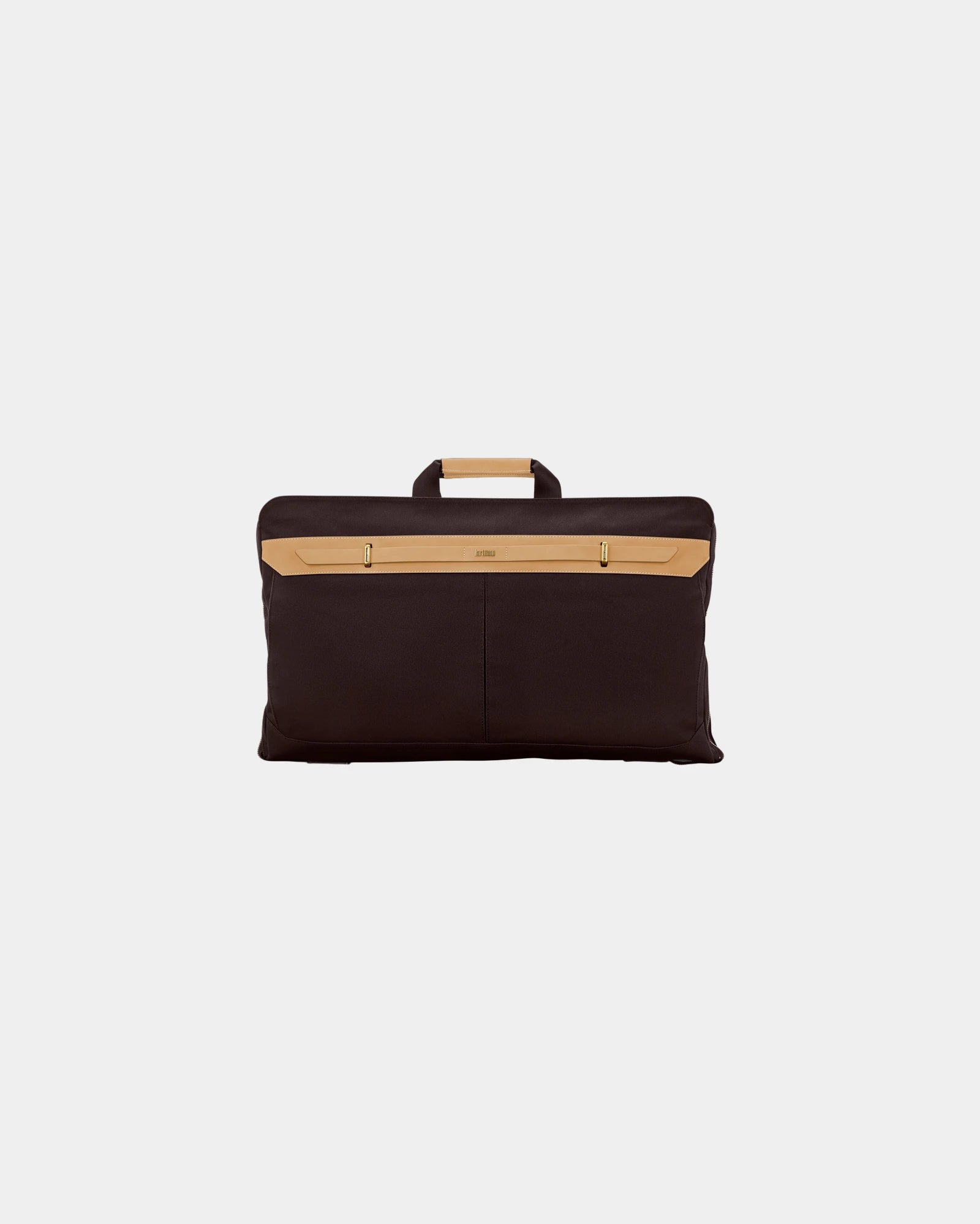 Branded cotton canvas leather trifold garment bag - 11