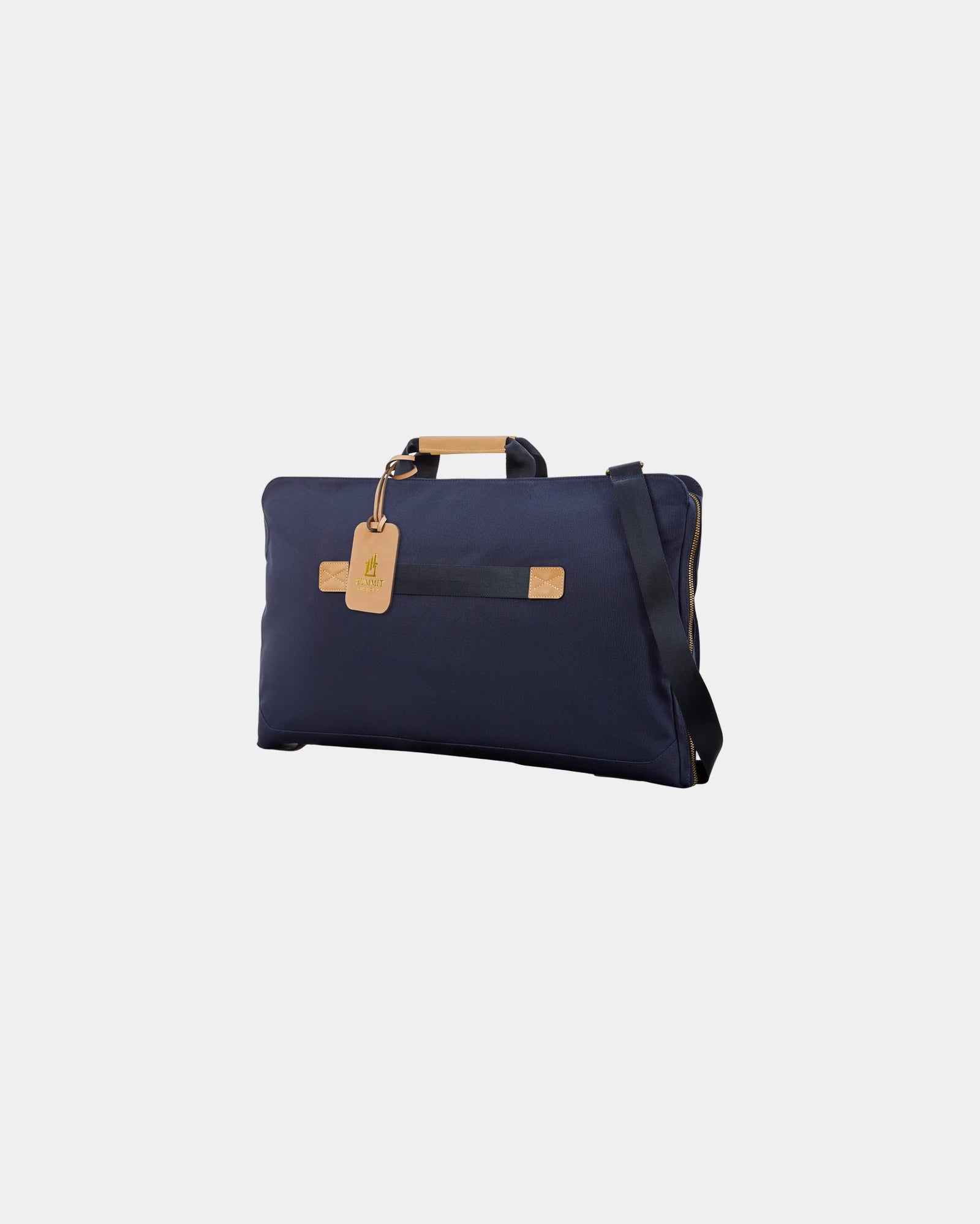 Branded cotton canvas leather trifold garment bag - 2