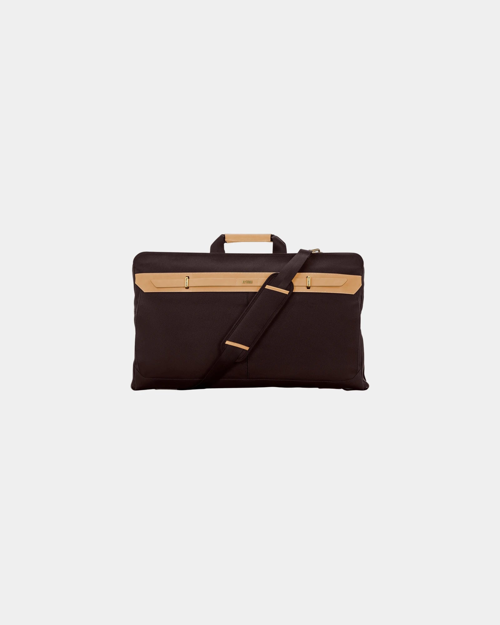 Branded cotton canvas leather trifold garment bag - 8