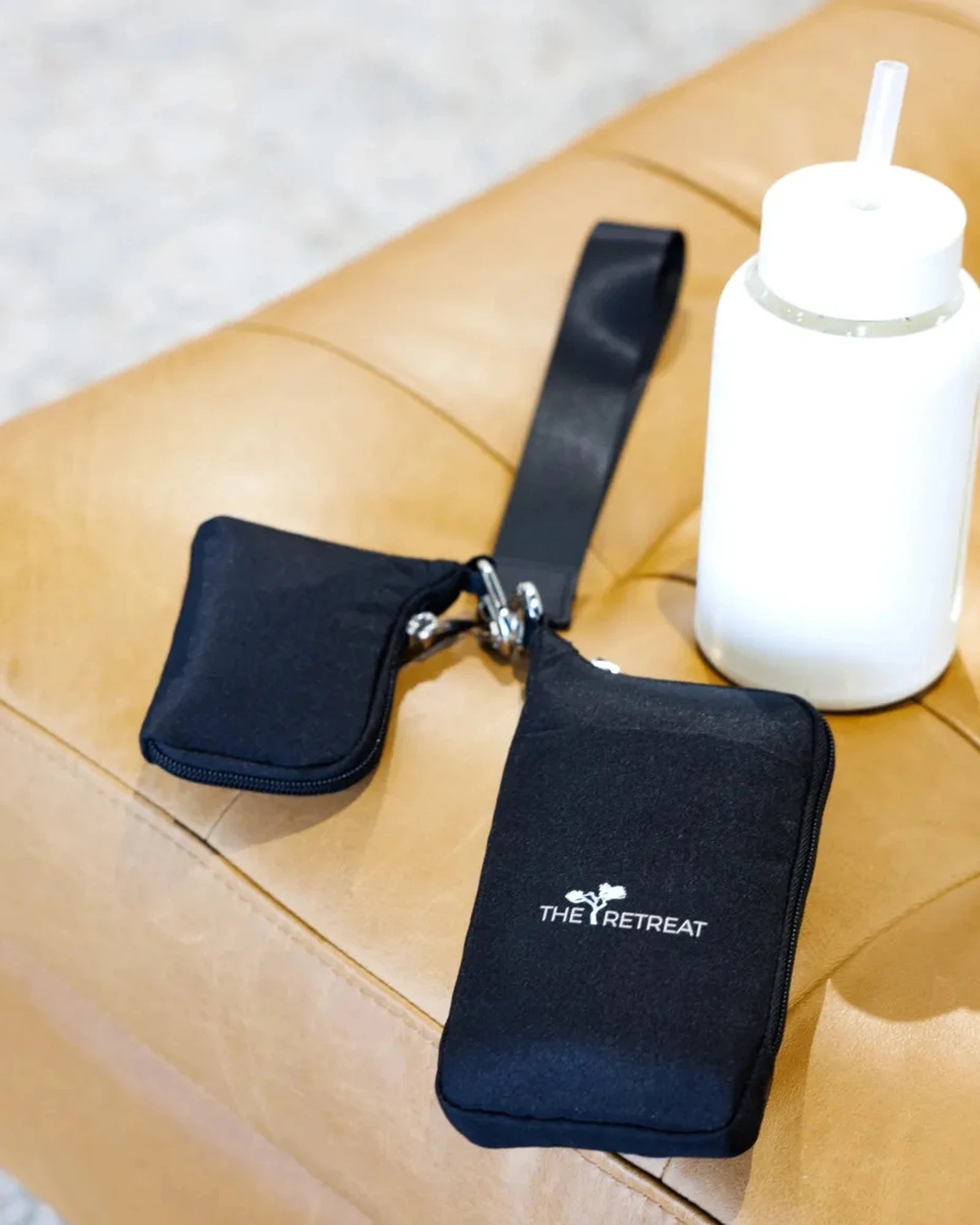 Custom recycled nylon dual pouch lanyard set - 9