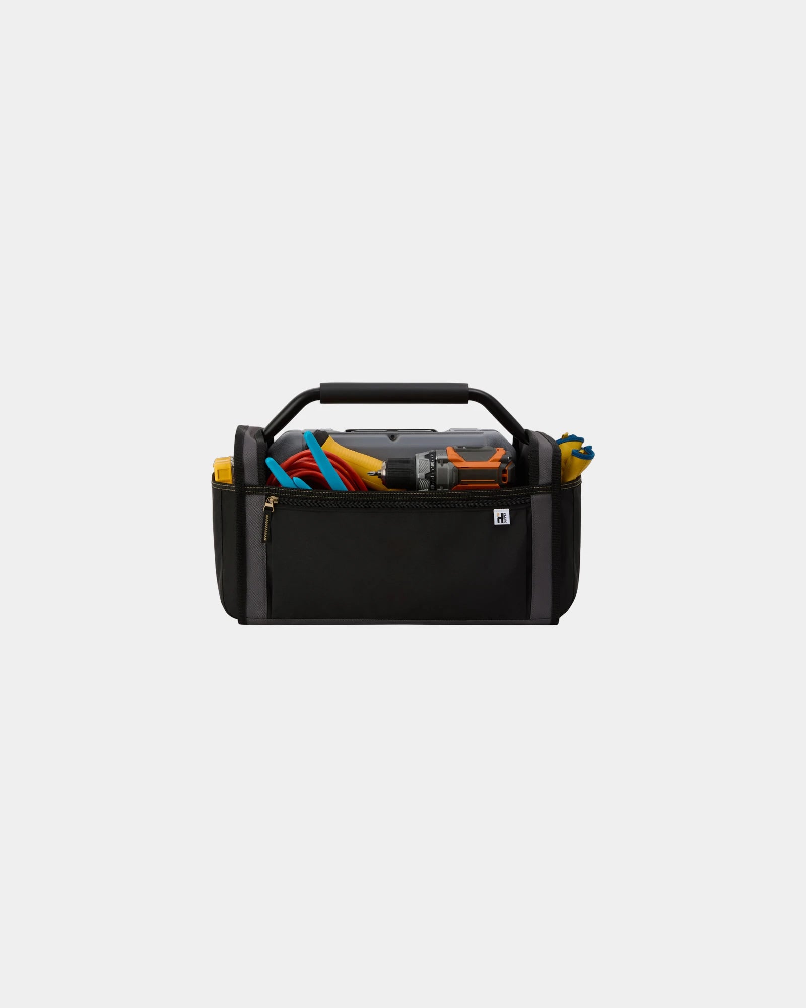 Custom recycled RPET open top tool bag organizer - Dark Grey