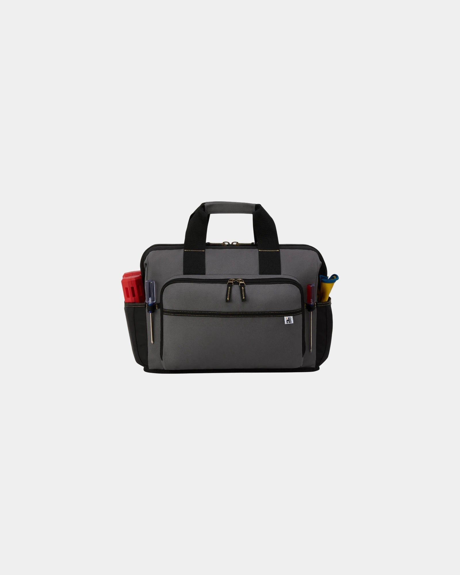 Custom RPET tool bag with reinforced bottom, 13 inches - Dark Grey