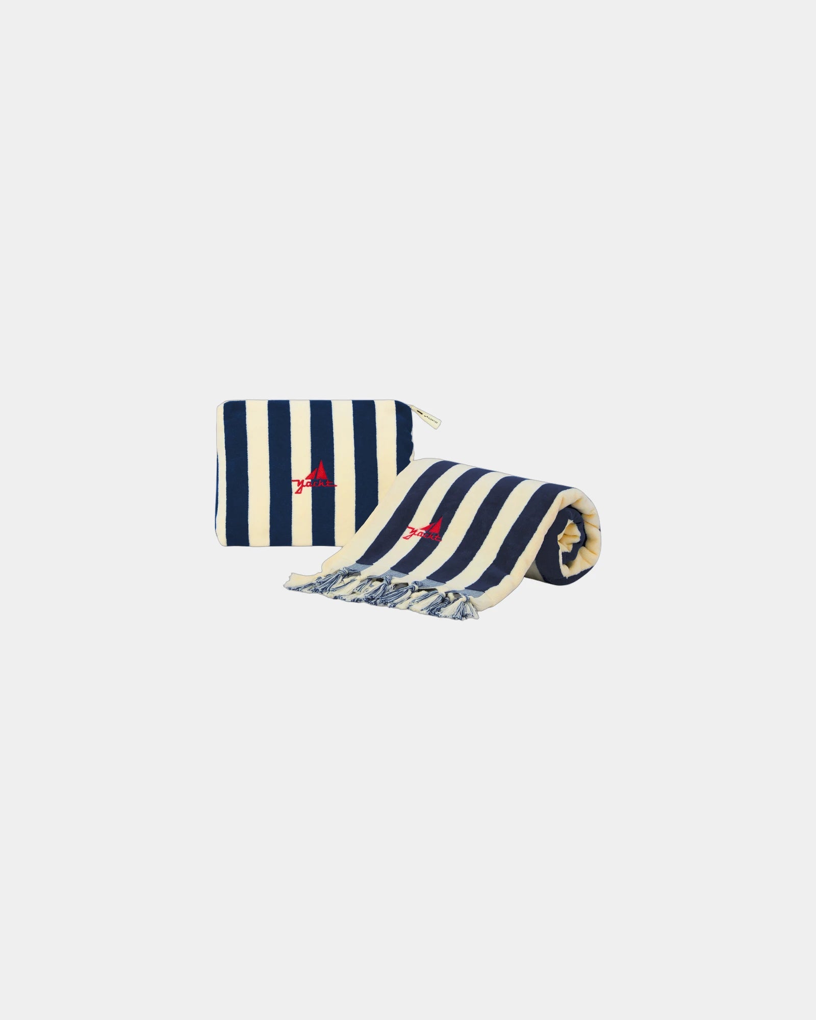 Custom cotton beach towel gift set with pouch - 3