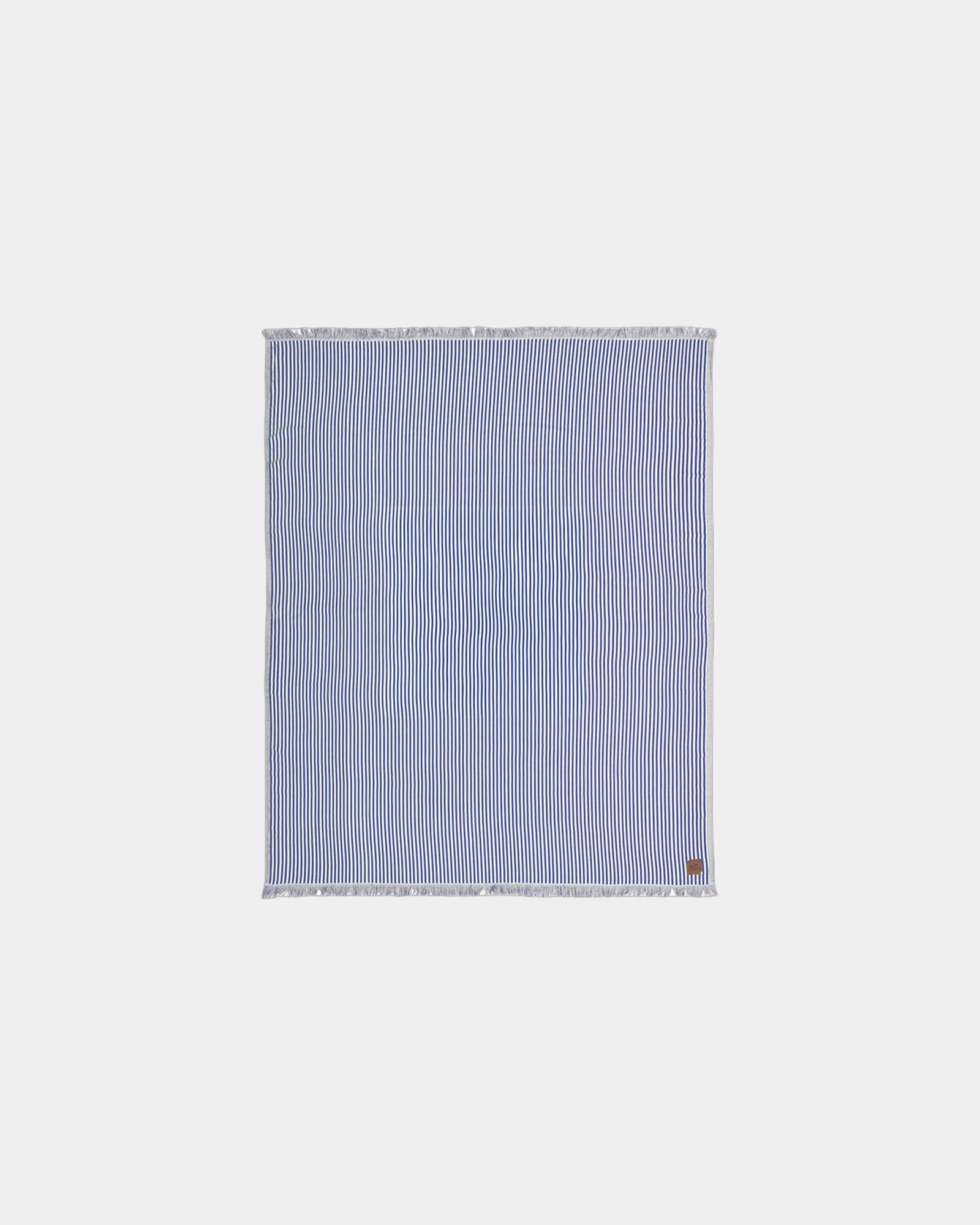 Custom cotton 80 x 66 in throw blanket embroidered - Villa Blue