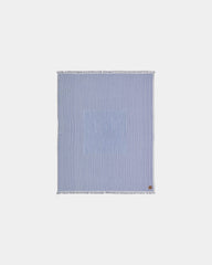 Custom cotton 80 x 66 in throw blanket embroidered - Villa Blue