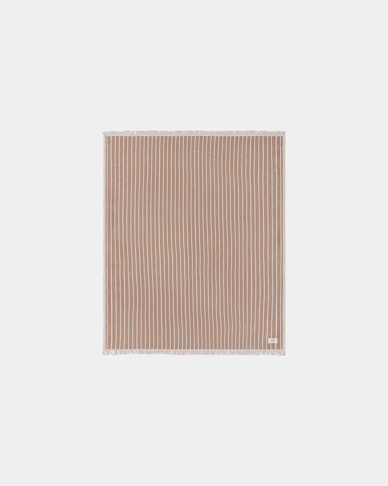 Custom cotton 80 x 66 in throw blanket embroidered - Koko Mousse