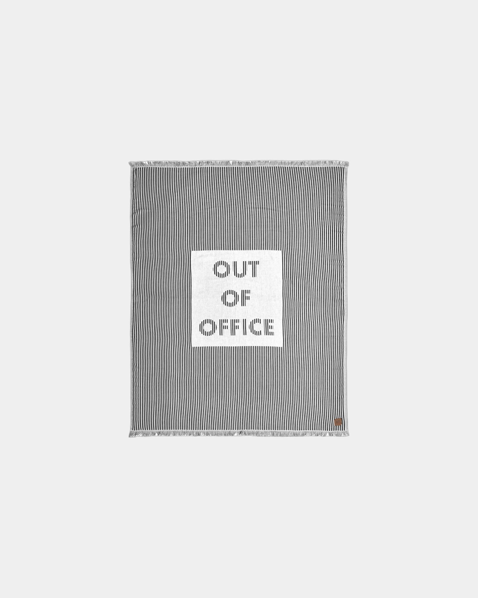 Custom cotton 80 x 66 in throw blanket embroidered - Out Of Office