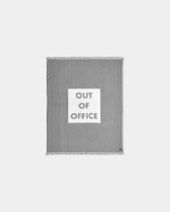 Custom cotton 80 x 66 in throw blanket embroidered - Out Of Office