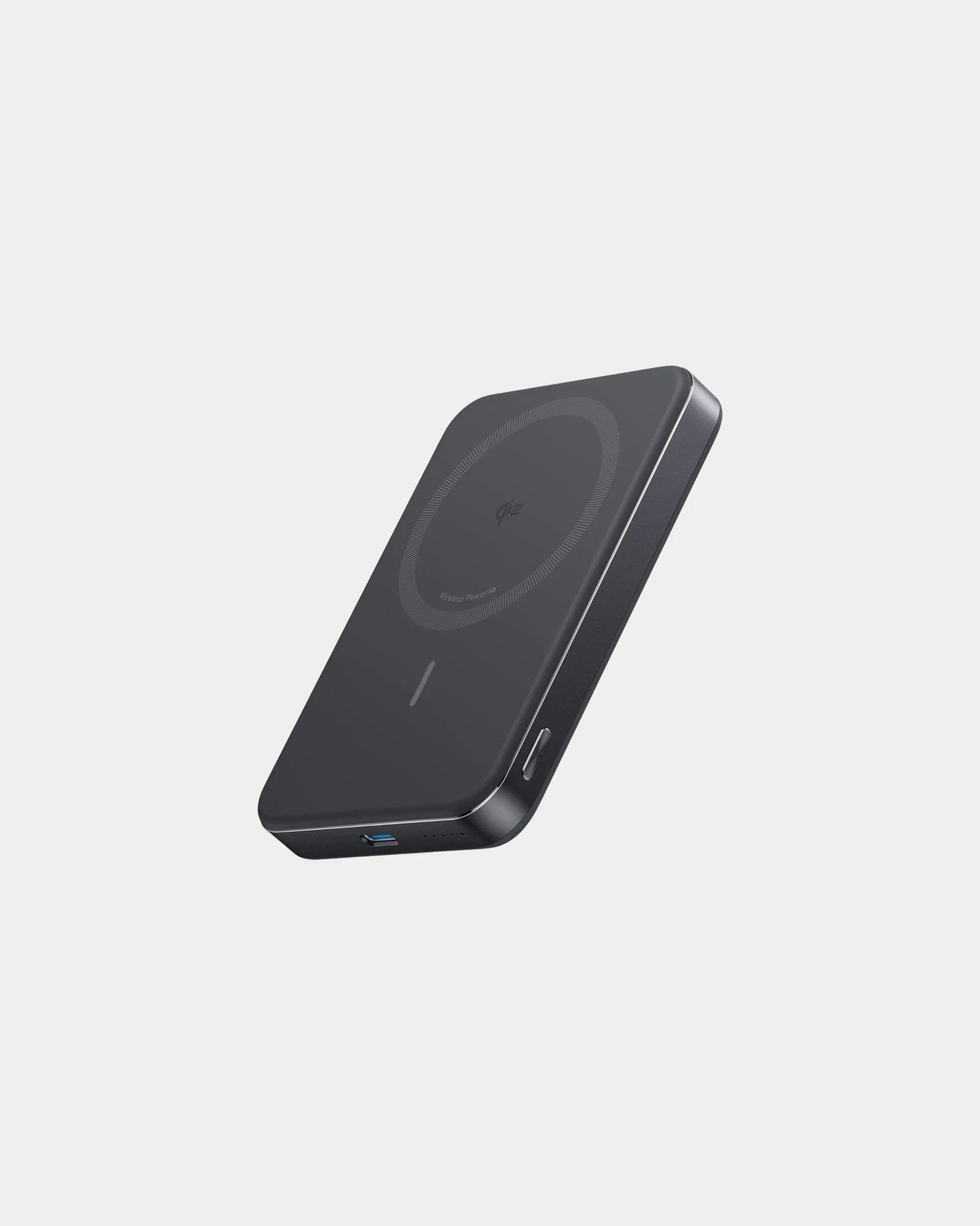 Custom recycled power bank Anker MagGo 10,000 mAh - Black
