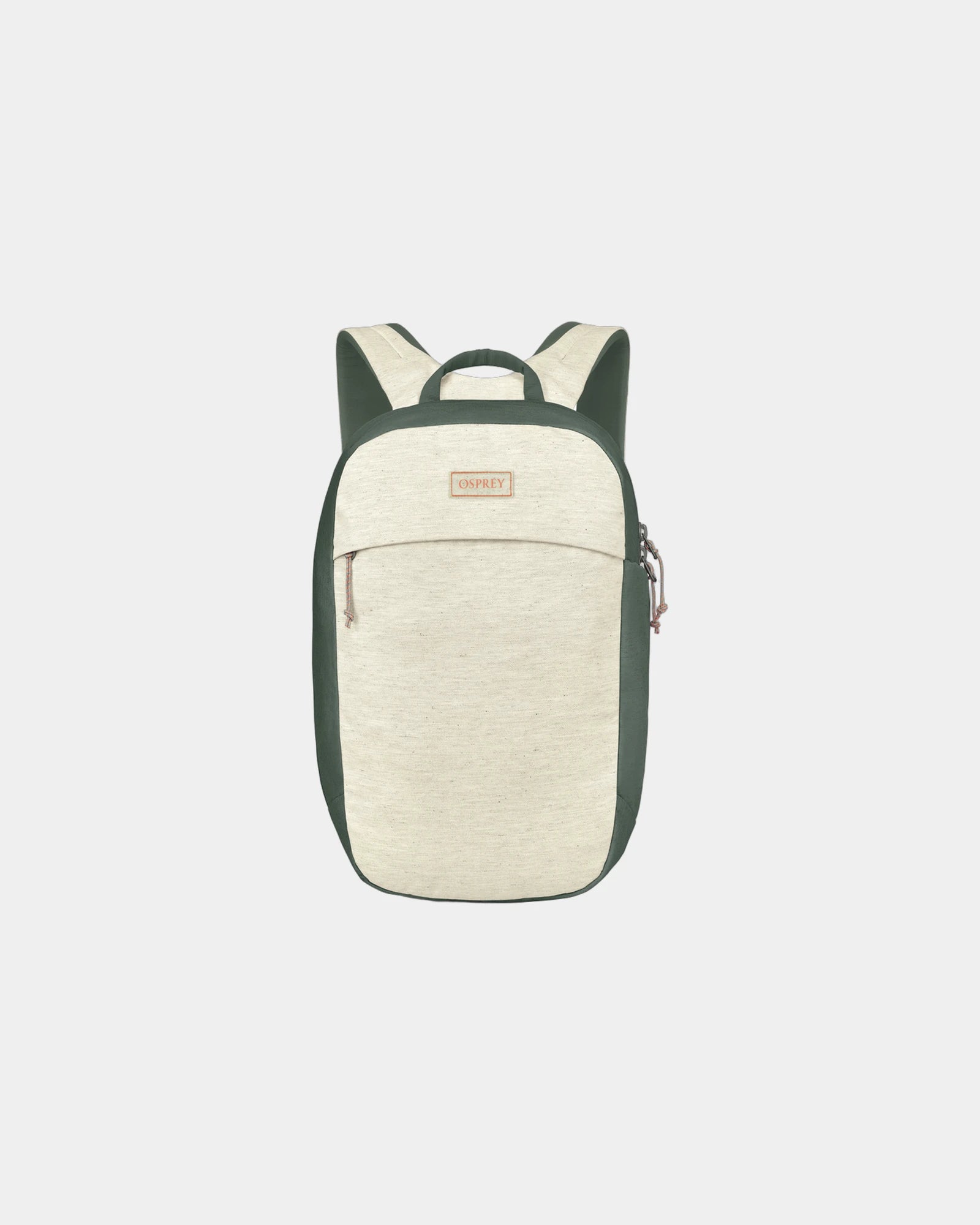 Custom recycled polyester laptop backpack 16" - Moon Beige-Pine Leaf