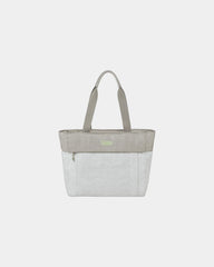 Branded recycled tote bag with padded 16" laptop sleeve - Pediment Grey