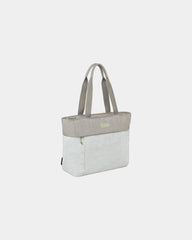 Branded recycled tote bag with padded 16" laptop sleeve - 1