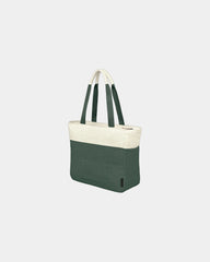 Branded recycled tote bag with padded 16" laptop sleeve - 10