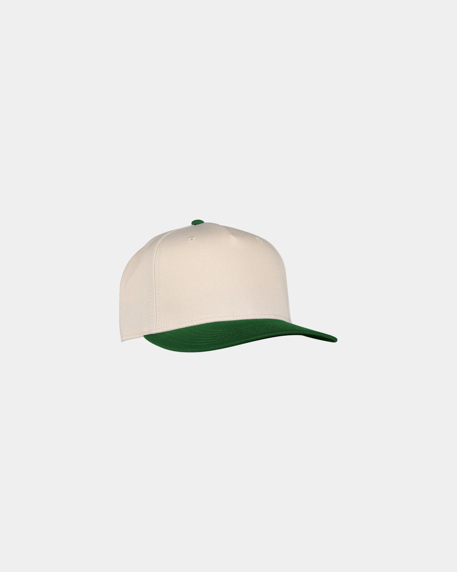 Custom cotton twill vintage cap with snap closure - Cream-Kelly