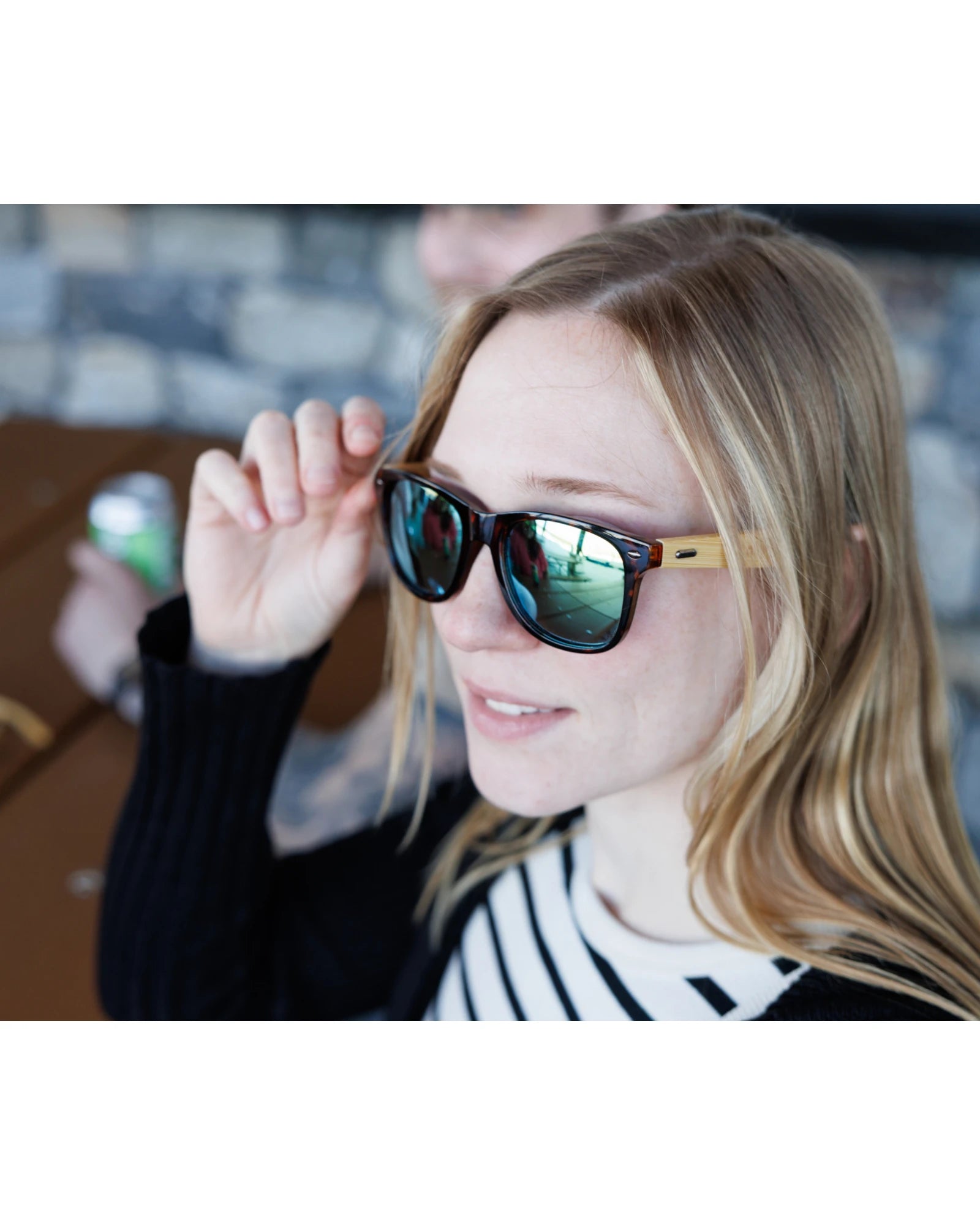 Custom recycled bamboo sunglasses tortoise frame - 15
