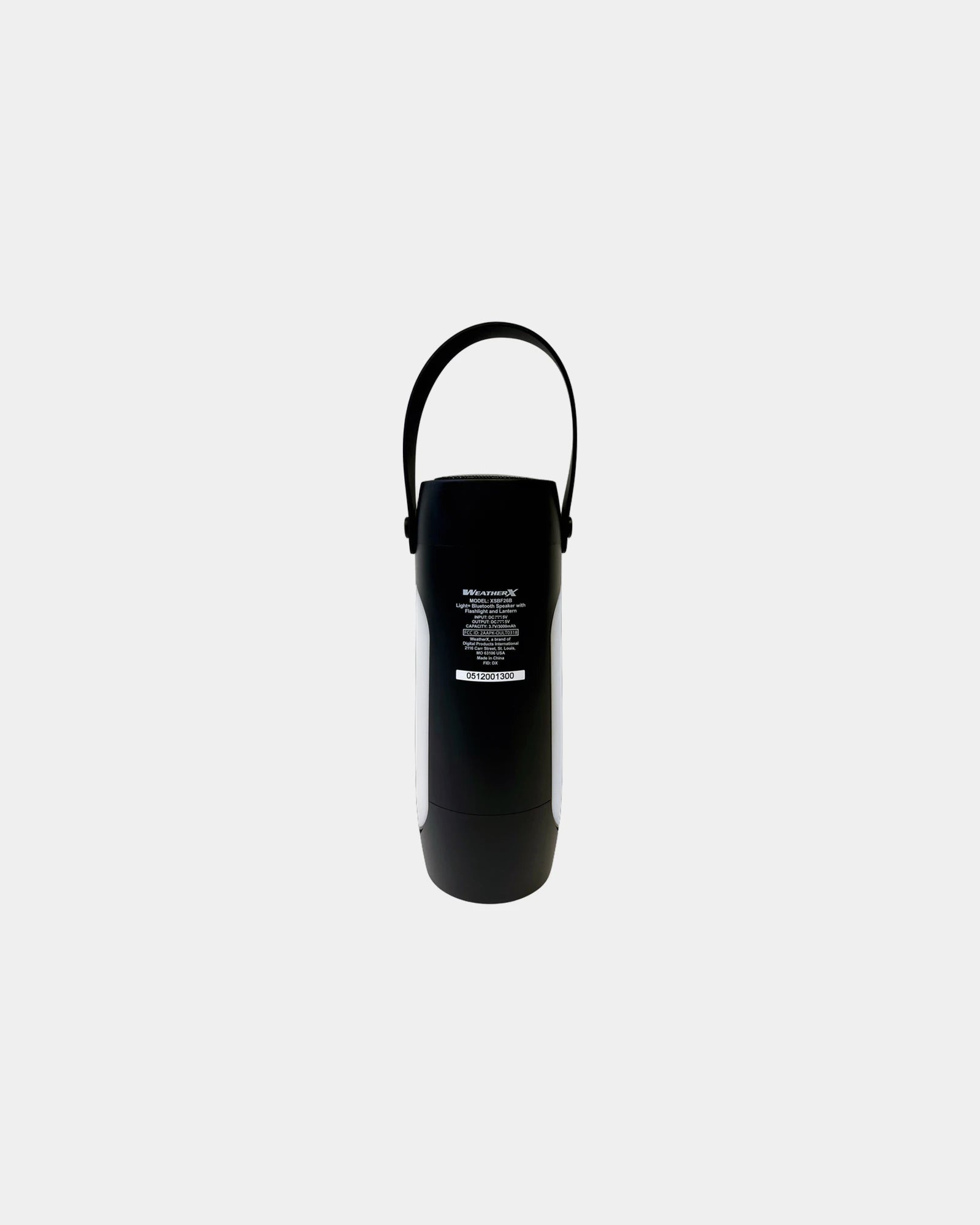 Custom IPX4 water-resistant flashlight power bank - Black